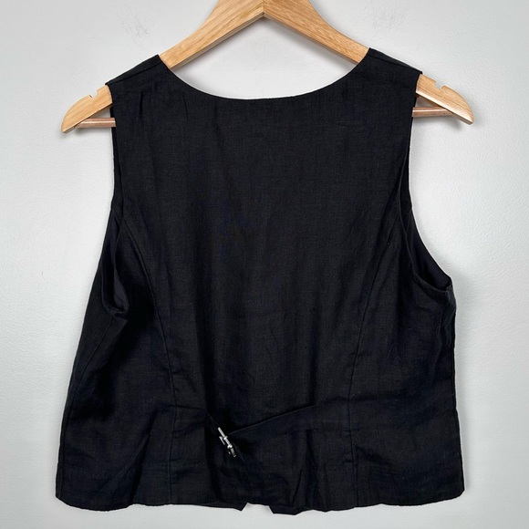 J. Crew Slim-fit linen vest Black Size 10 NEW BY698 - Picture 5 of 10